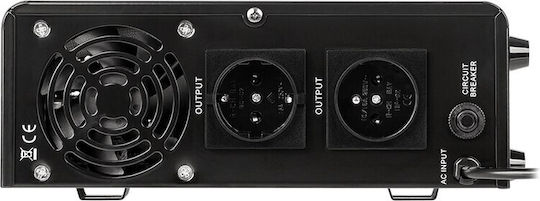 Rebel UPS 800VA 500W με 2 Schuko Πρίζες