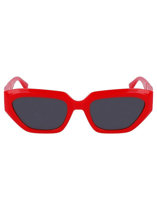 Calvin Klein Feminini Ochelari de soare cu Roșu Cadru și Gri Lentilă CKJ23652S 600