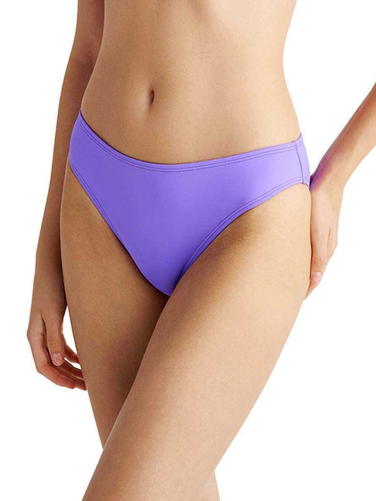Blu4u Μαγιό Bikini Σλιπ Solids Κανονικό Φαρδύ Πίσω Μωβ