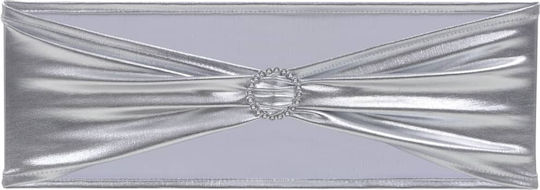 vidaXL Ελαστικό Καλύμματα Καρέκλας Ασημί 14x34cm 25τμχ