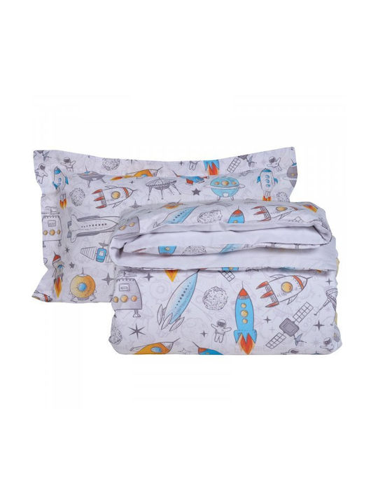 Das Home Sheet Set Single from Cotton & Polyester Yellow-grey-blue 170x240cm 3pcs