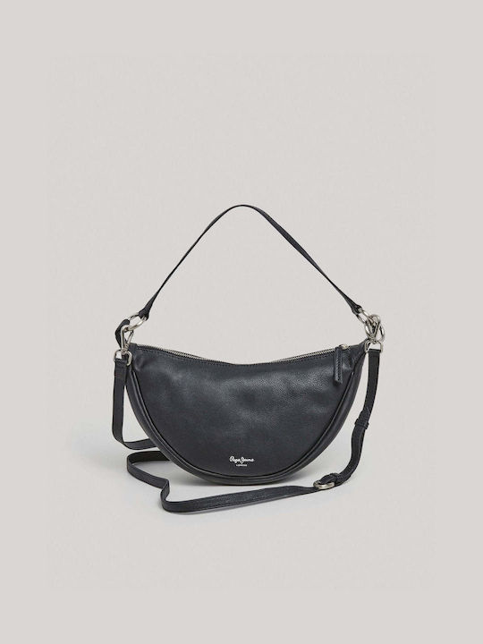 Pepe Jeans Leather Women's Bag Hand Black