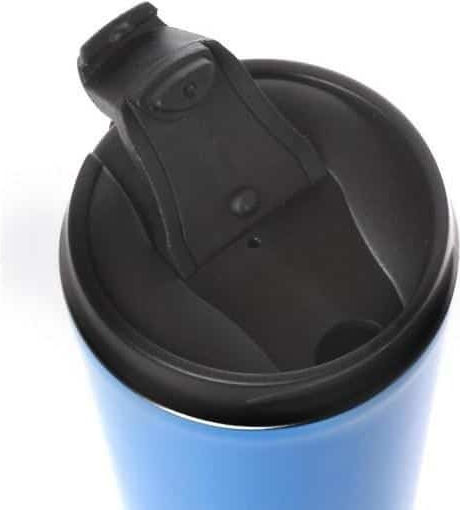 Ecolife Coffee Cup Glass Thermos Stainless Steel BPA Free 370ml Sky Blue