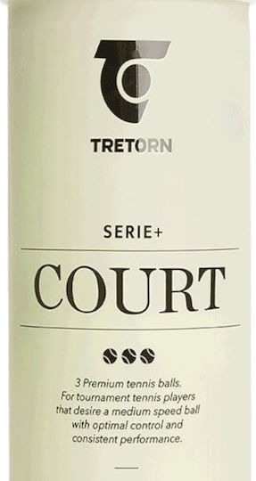 Tretorn Serie+ Court Μπαλάκια Τένις για Club 3τμχ