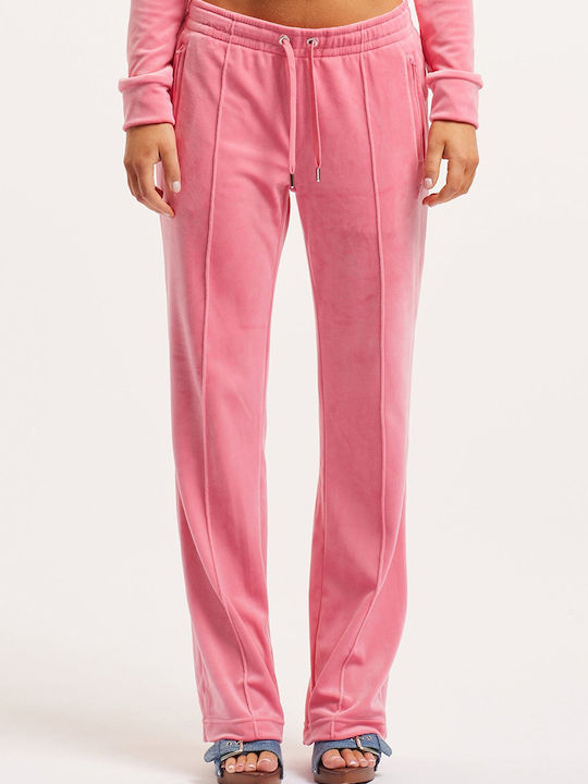 Juicy Couture Tina Дамски Суитшърт FUCHSIA Кадифе JCAPW045-650