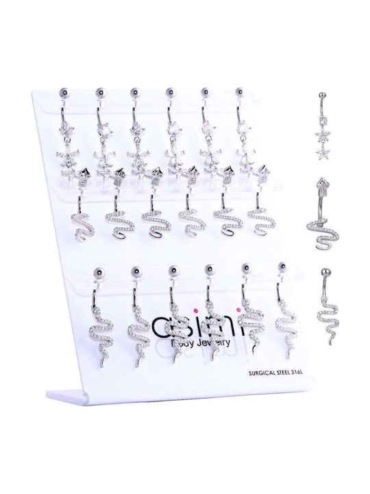 Bauchnabelpiercing CZ Chirurgenstahl 316L
