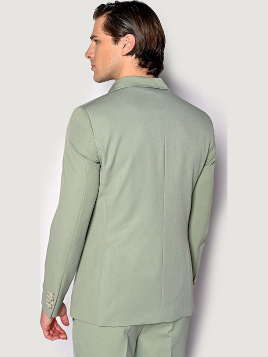 Men's Summer Suit with Vest Slim Fit Mint