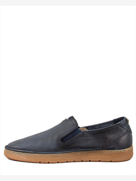 Leder Herren Freizeitschuhe Blau