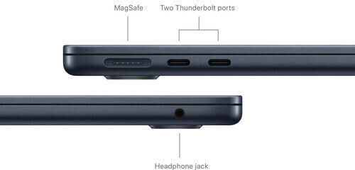 Apple MacBook Air 13" (2024) 13.6" Retina Display (M3-8-Core/16GB/512GB SSD/10-Core GPU) Midnight (International English Keyboard)