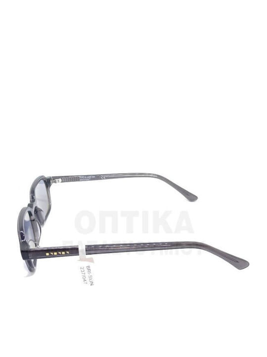 The Glass of Brixton Unisex Sunglasses with Gray Plastic Frame and Blue Lens