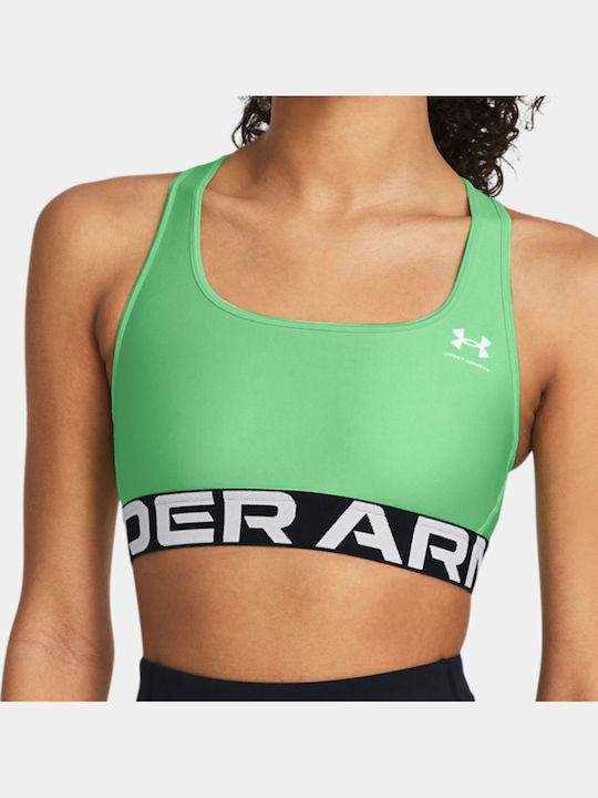 Under Armour Heatgear Authentics Mid Branded Γυναικείο Μπουστάκι Πράσινο