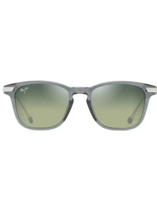 Maui Jim Sunglasses with Gray Frame and Green Polarized Mirror Lens HTS623-14