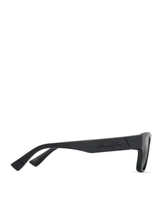 Maui Jim Men's Sunglasses with Black Plastic Frame and Black Polarized Mirror Lens 638-02