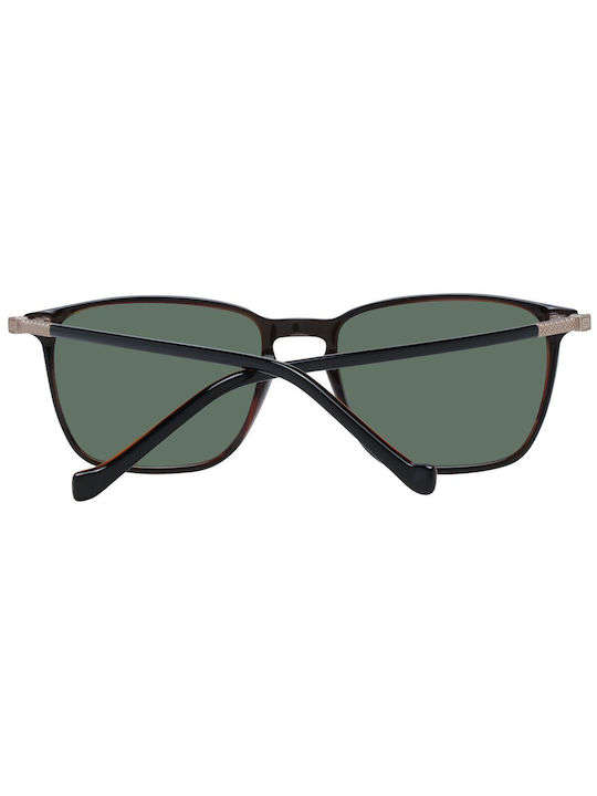 Hackett Men's Sunglasses with Black Frame and Green Lens HSB917-039