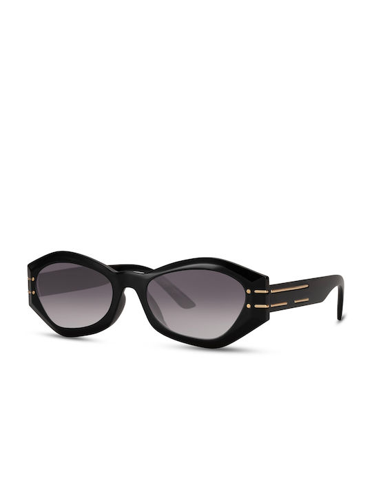 Solo-Solis Sonnenbrillen mit Schwarz Rahmen und Schwarz Verlaufsfarbe Linse NDL6771