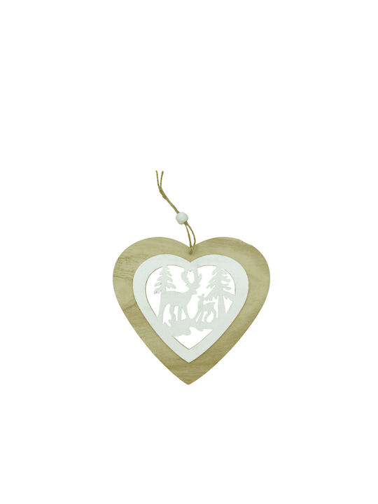 Hanging Heart Ornament Wooden