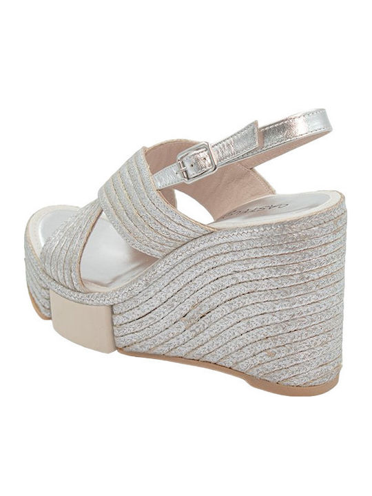 Damenplattformen Silber