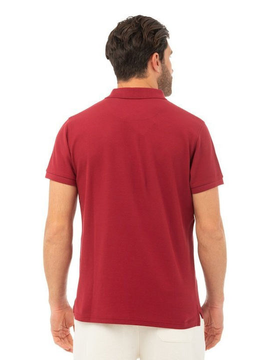 Be:Nation Herren Kurzarmshirt Polo Bordeaux