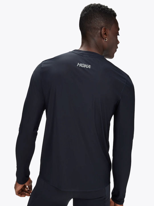 Hoka Men's Athletic Short Sleeve Blouse Black