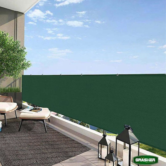 Grasher Rectangular Shade Divider Green With Hoop 1.2x6m 160gr/m²