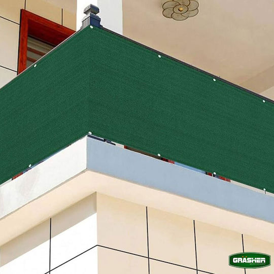 Grasher Rectangular Shade Divider Green With Hoop 1.2x6m 160gr/m²