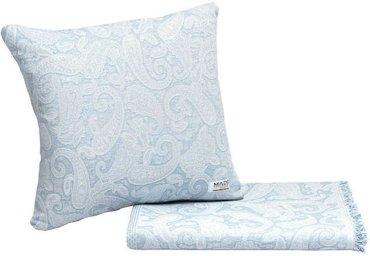 Madi Sofa Cushion Rococo Cyan 45x45cm