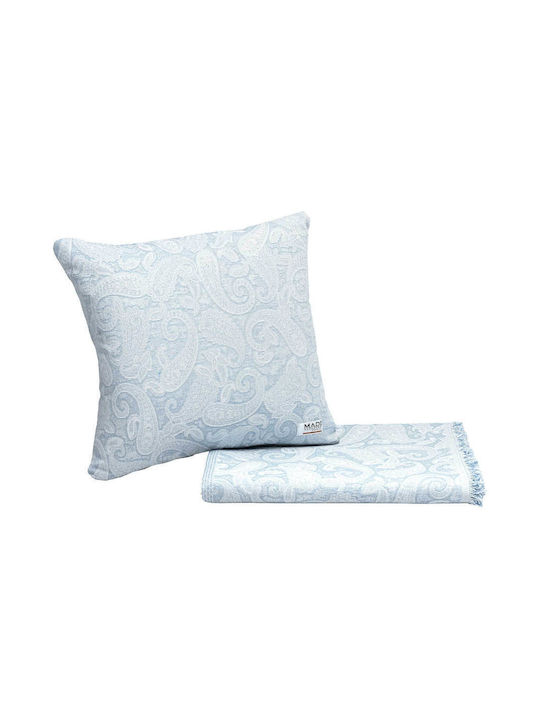 Madi Madi Decorative Pillow Case Rococo Cyan 45x45cm
