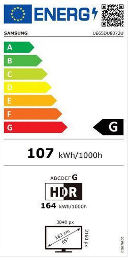 Samsung Smart Television 65" 4K UHD LED DU8072 HDR (2024)
