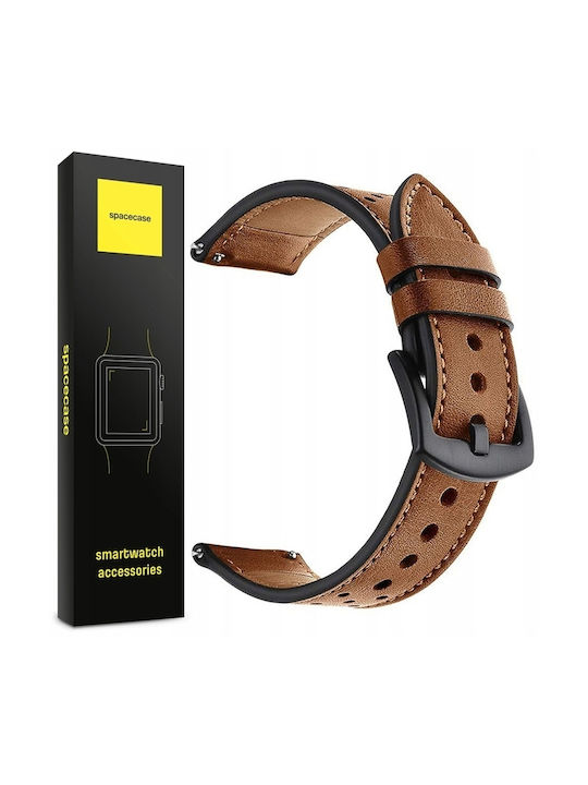 Spacecase Armband Leder Braun (Amazfit GTR 3 / GTR 3 Pro)