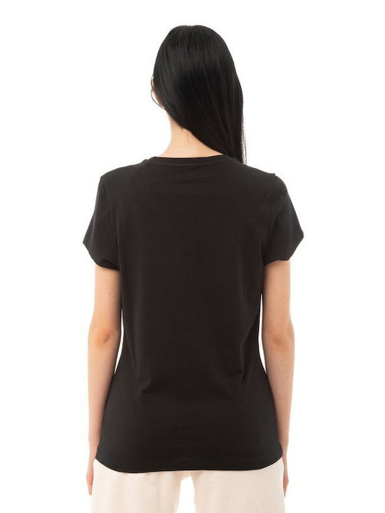 Be:Nation Damen T-shirt mit V-Ausschnitt Black