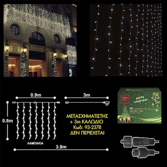 100 Lights LED White in String 1pcs