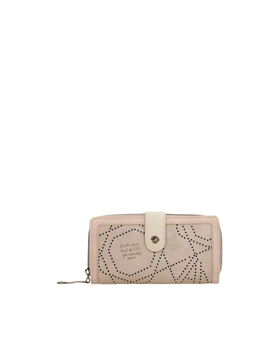 Anekke Large Women's Wallet with RFID Pink