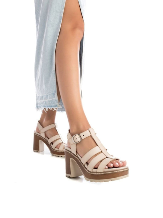 Refresh Damen Sandalen in Beige Farbe