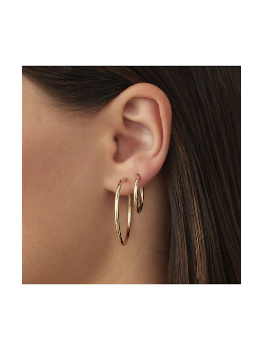 Beloro Earrings Hoops Gold Plated