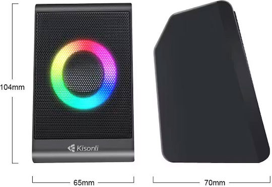 Kisonli X12 2.0 Speakers 3W Black