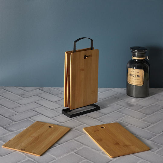 Cook Concept Σετ Επιφάνεια Κοπής από Μπαμπού Καφέ 16x30cm 7τμχ