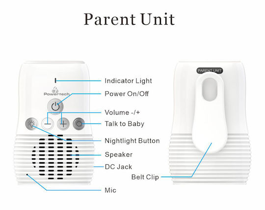Powertech Wireless Baby Monitor with Two-way Communication