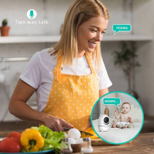 Powertech Wireless Baby Monitor with Camera & Screen 5" , Two-way Communication & Lullabies