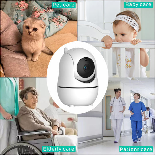 Powertech Wireless Baby Monitor with Camera & Screen 5" , Two-way Communication & Lullabies