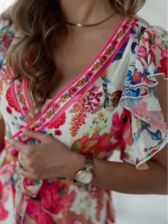Boho Chic Αέρινο Κρουαζέ Φόρεμα Elisabeta White