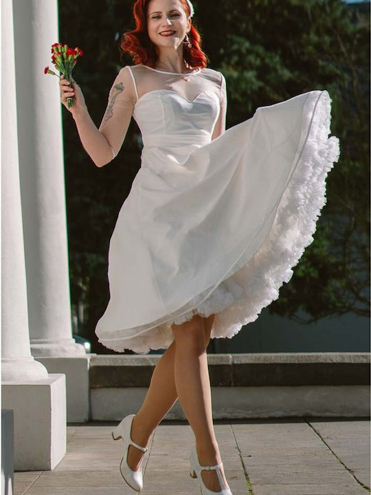 Vintage Bridal Λευκό Φόρεμα Tulle