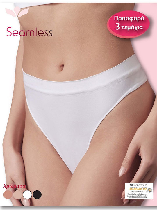 Damen Zeichenfolge 3Pack Nahtlos Black