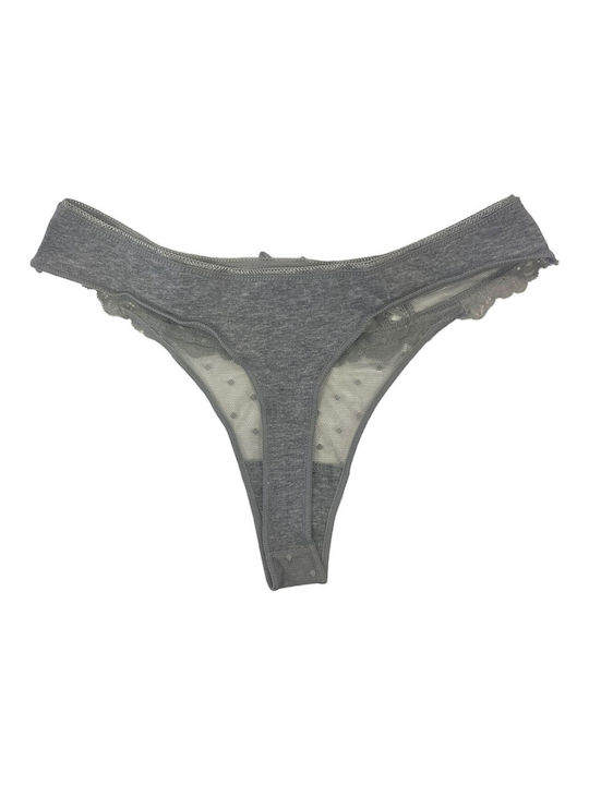 Women's Thong 85-218 Grey