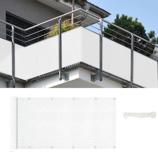 Grasher Rectangular Shade Divider White With Hoop 0.75x6m 160gr/m²