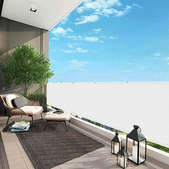 Grasher Rectangular Shade Divider White With Hoop 0.75x6m 160gr/m²