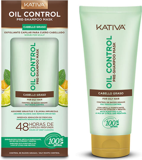 Kativa Mască De Păr Oil Control Pentru Reparare Cu Argilă 200ml