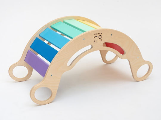 Elis Design Montessori Ξύλινη Κούνια 6 1 Smile Rainbow