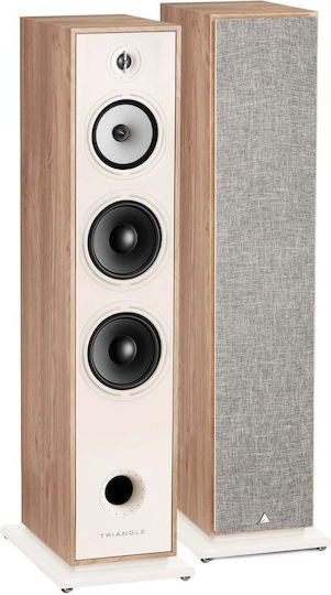 Triangle Borea BR10 Pereche Boxe Hi-Fi pardoseală 150W 3 Nr. de șoferi L31.4xA20.6xÎ102cm. Alb / Fag