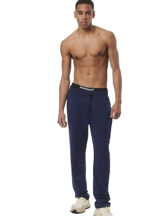 Body Action Men's Sweatpants with Rubber Peacoat Blue