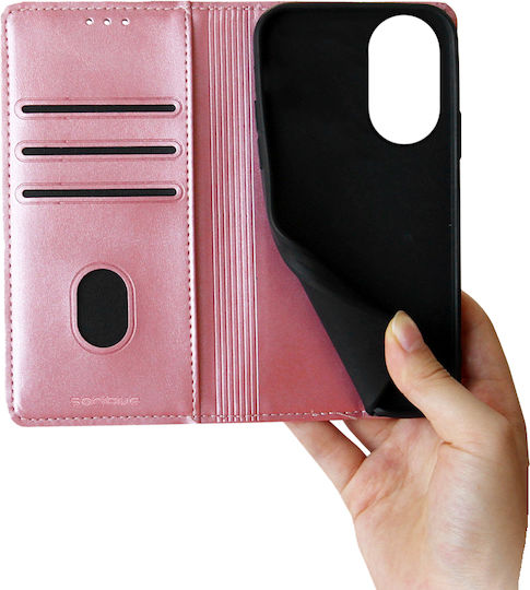 Sonique Brieftasche Synthetisches Leder / Kunststoff / Silikon Rose Gold (Realme C67)